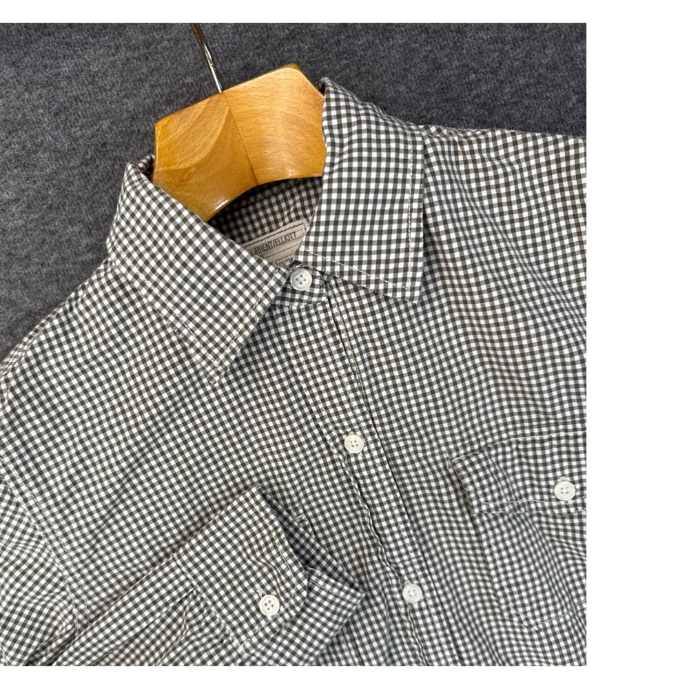 Current Elliott The Perfect Shirt Womens Size 2 Army Gingham Without‎ Epaulettes